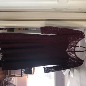 WHBM maroon lace dress